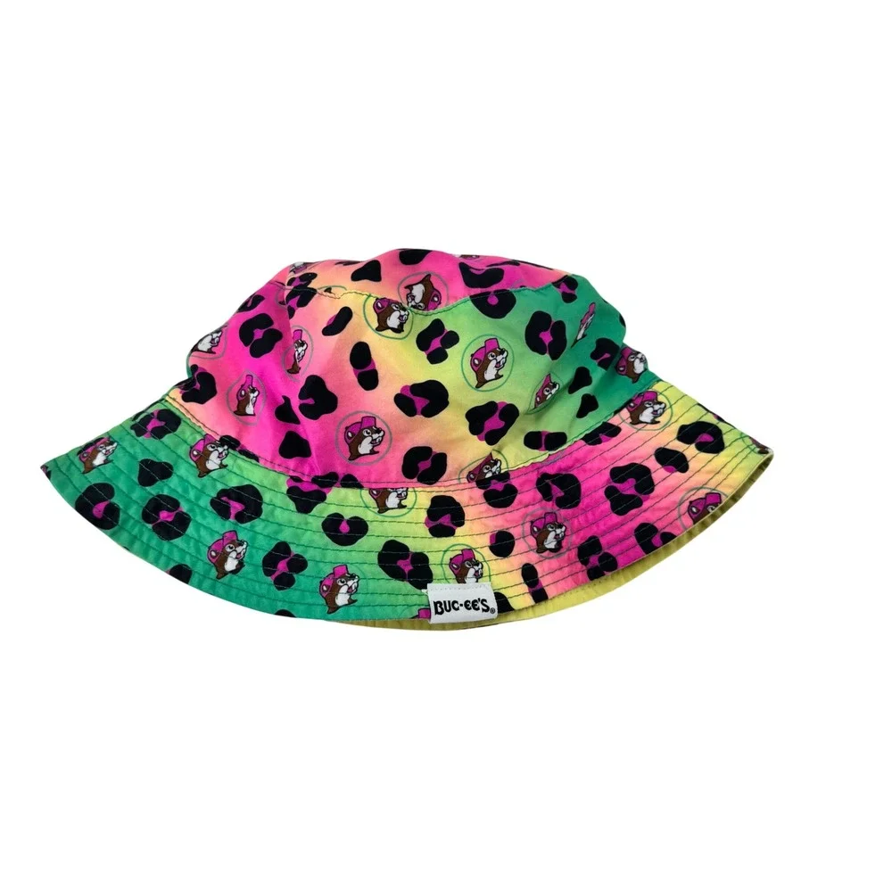 Kids Bucee's‎ Bucket Hat Leopard Print Rainbow Tie Dye UPF 50+ Youth